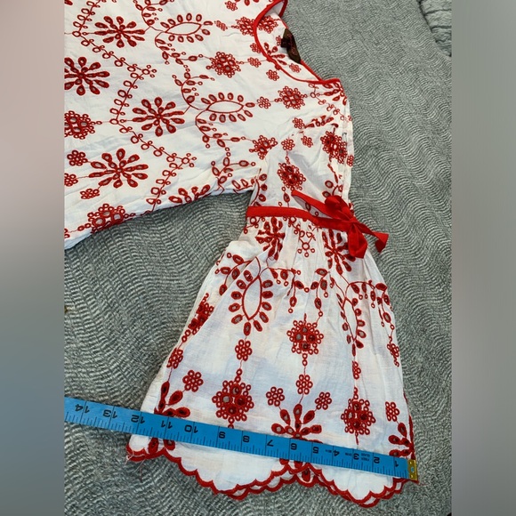 3/$10 Cocoplum Embroidered Eyelet Lined Cold Shoulder Flared Sleeve Blouse Top - Picture 12 of 14